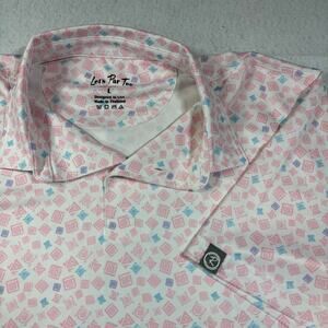 Rusty Putter Golf Polo Caddie Swirl Lightweight Size Large Moisture 80s Vibes